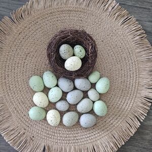 Speckled Decorative Egg Set in Mint Green & Cream - Home Accents Decor